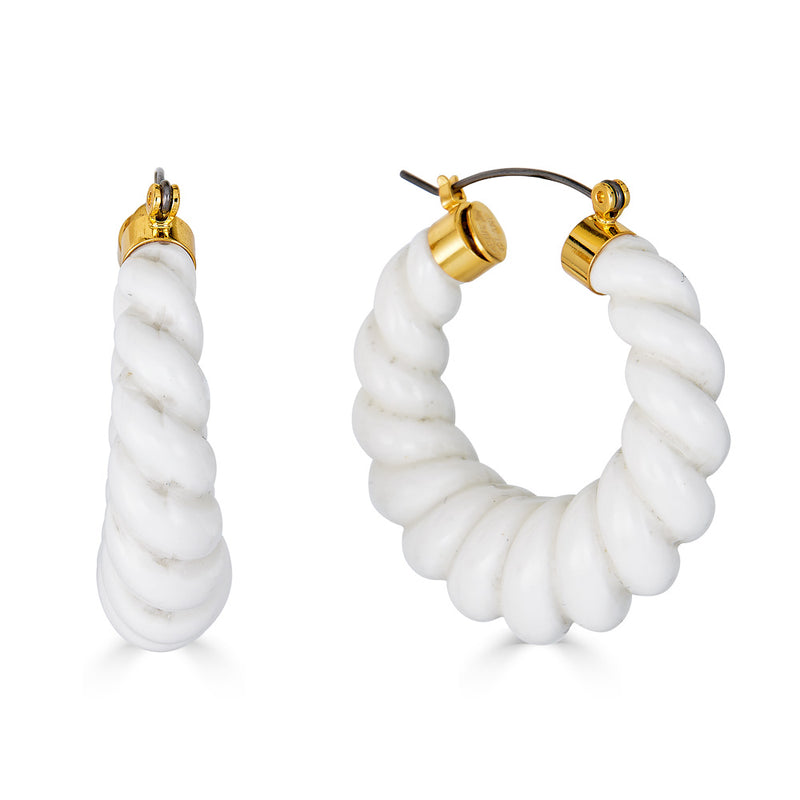 Burberry White Resin Doll Head Crystal Earrings – THE CLOSET
